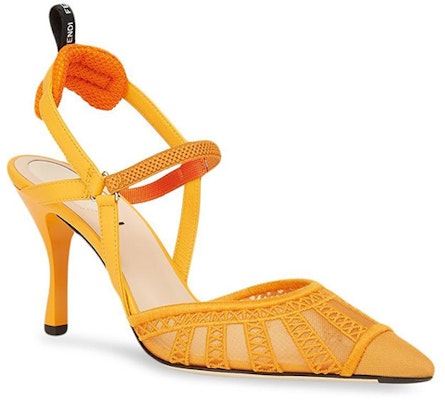 (Women) Fendi Colibrì Slingback Heels 'Yellow Mesh' 8J8103AEH4F1D1R Lookbook (Women) Fendi Colibrì Slingback Heels 'Yellow Mesh' 8J8103AEH4F1D1R