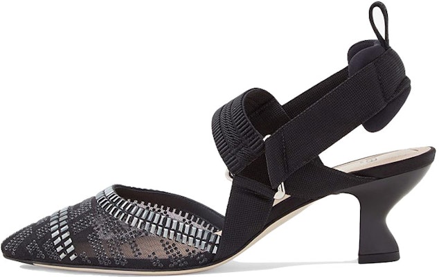(Women) Fendi Colibrì Slingback High Heel 'Black Mesh' 8J6969A8UFF18RU Buy (Women) Fendi Colibrì Slingback High Heel 'Black Mesh' 8J6969A8UFF18RU