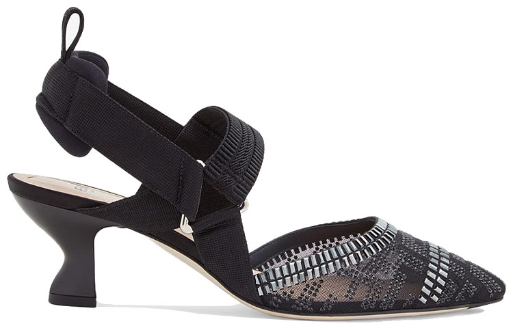 Order (W) Fendi Colibrì Slingback High Heel ''Schwarzes Mesh'' 8J6969A8UFF18RU