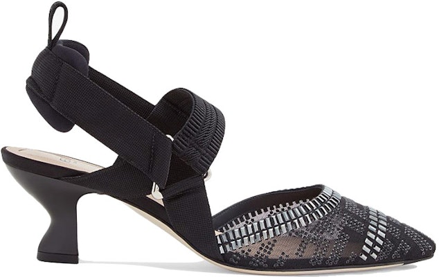 (W) Fendi Colibrì Tacones Altos Slingback 'Malla Negra' 8J6969A8UFF18RU Order (W) Fendi Colibrì Tacones Altos Slingback 'Malla Negra' 8J6969A8UFF18RU