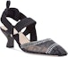Lookbook (W) Fendi Colibrì Slingback Tumit Tinggi 'Jaring Hitam' 8J6969A8UFF18RU