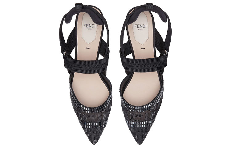 Purchase (W) Fendi Colibrì Slingback High Heel ''Schwarzes Mesh'' 8J6969A8UFF18RU