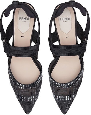 (Women) Fendi Colibrì Slingback High Heel 'Black Mesh' 8J6969A8UFF18RU Purchase (Women) Fendi Colibrì Slingback High Heel 'Black Mesh' 8J6969A8UFF18RU