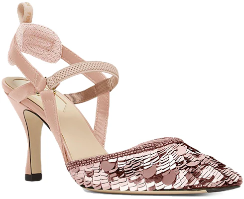 (W) Fendi Colibri Heels 8.5cm 'Pink Sequin Slingback' Sepatu Hak Wanita 8J8363ALIWF1JFJ Lookbook (W) Fendi Colibri Heels 8.5cm 'Pink Sequin Slingback' Sepatu Hak Wanita 8J8363ALIWF1JFJ