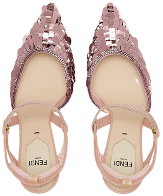 (W) Fendi Colibri Heels 8.5cm 'Pink Sequin Slingback' Sepatu Hak Wanita 8J8363ALIWF1JFJ Shop (W) Fendi Colibri Heels 8.5cm 'Pink Sequin Slingback' Sepatu Hak Wanita 8J8363ALIWF1JFJ