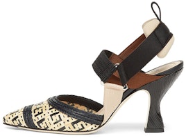 (Women) Fendi Colibri 'Beige Black Slingback' 8J8097AEH9F1D1U (Women) Fendi Colibri 'Beige Black Slingback' 8J8097AEH9F1D1U