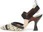 Buy (W) Fendi Colibri 'Beige Black Slingback' Kasut Tumit Belakang Tali 8J8097AEH9F1D1U
