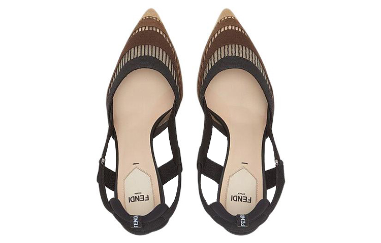 Lookbook (W) Fendi Colibri 'Zapato de Tacón Negro de Malla con Punta Afilada' 8J8132AE7ZF1EB9