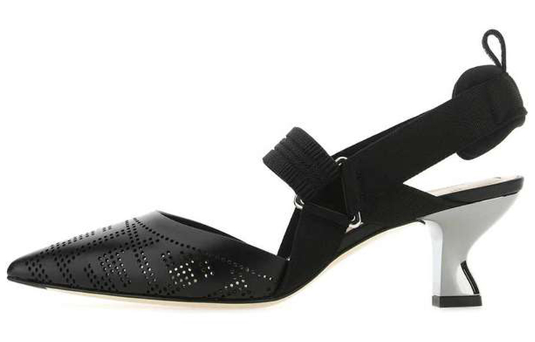 (Women) Fendi Colibri 'Black Slingback Heels' 8J7008ABOFF0ABB