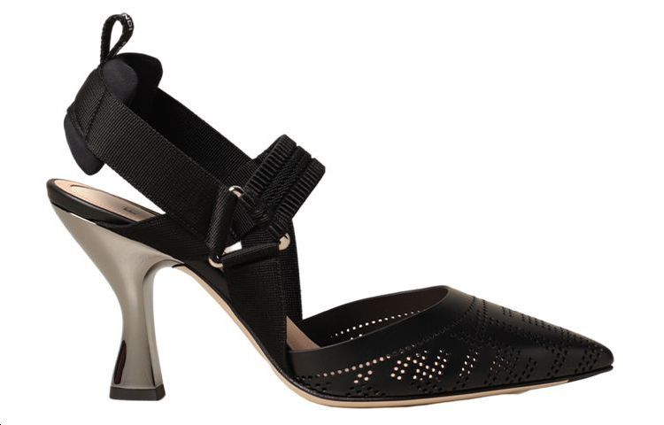 Order (W) "Fendi Colibrí 'Tacones de Aguja Negros con Tira'" 8J7007ABOFF0ABB