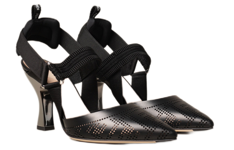 Lookbook (W) Fendi Colibri 'Tumit Tinggi Hitam Slingback' 8J7007ABOFF0ABB