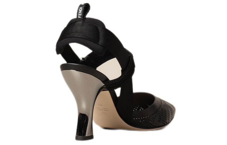 Shop (W) Fendi Colibri 'Tumit Tinggi Hitam Slingback' 8J7007ABOFF0ABB