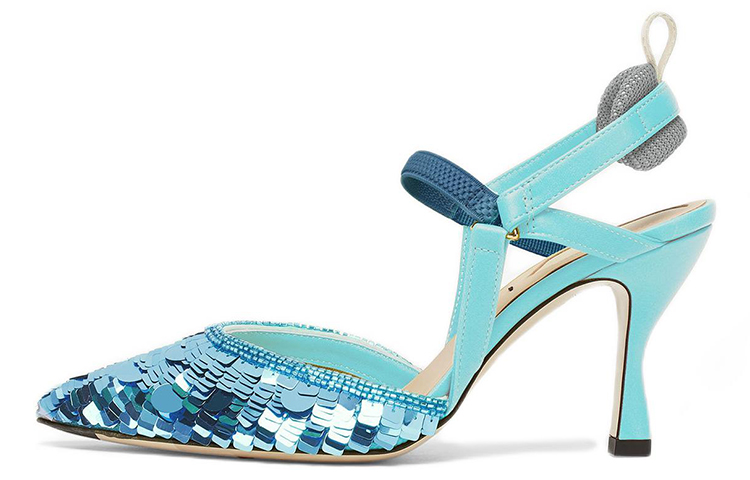 Buy (W) Fendi Colibri ''Blu Slingback a Punta'' Tacchi Stiletto 8.5cm 8J8363ALIWF1JFK