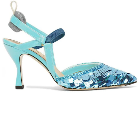 (W) Fendi Colibri ''Blu Slingback a Punta'' Tacchi Stiletto 8.5cm 8J8363ALIWF1JFK Order (W) Fendi Colibri ''Blu Slingback a Punta'' Tacchi Stiletto 8.5cm 8J8363ALIWF1JFK