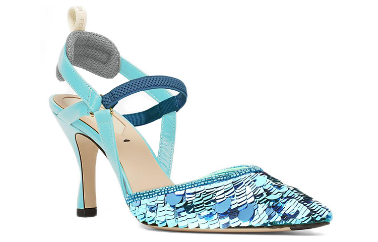 Lookbook (W) Fendi Colibri ''Blu Slingback a Punta'' Tacchi Stiletto 8.5cm 8J8363ALIWF1JFK