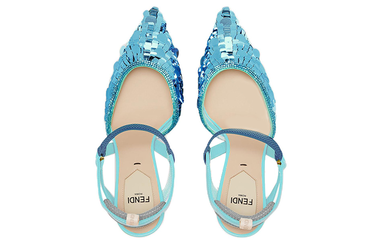Shop (W) Fendi Colibri ''Blu Slingback a Punta'' Tacchi Stiletto 8.5cm 8J8363ALIWF1JFK