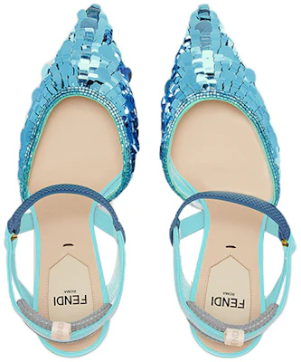 (W) Fendi Colibri ''Blu Slingback a Punta'' Tacchi Stiletto 8.5cm 8J8363ALIWF1JFK Shop (W) Fendi Colibri ''Blu Slingback a Punta'' Tacchi Stiletto 8.5cm 8J8363ALIWF1JFK