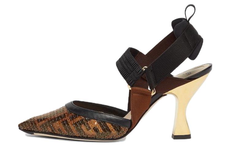 (Women) Fendi Colibri 'Brown Pointed-Toe Stiletto Heels' 8J8459-AOME-F1MEG