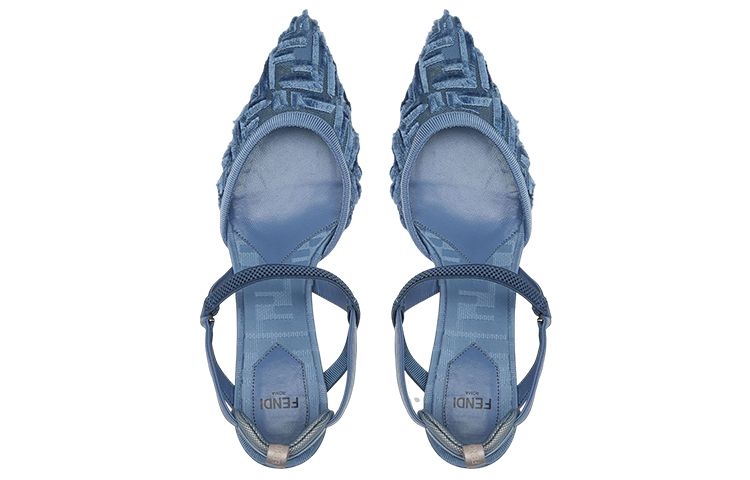 (W) Fendi Colibri 'Embroidered Fringe FF' High Heels 'Blue' 圖 4