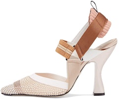 (Women) Fendi Colibri 'Mesh Beige Slingback Heels' 8J6967A8CBF16ZS (Women) Fendi Colibri 'Mesh Beige Slingback Heels' 8J6967A8CBF16ZS