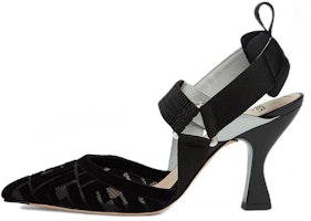 (Women) Fendi Colibri 'Mesh FF Logo Slingback Heels - Black' 8J8194AGEGF0MQ0 (Women) Fendi Colibri 'Mesh FF Logo Slingback Heels - Black' 8J8194AGEGF0MQ0