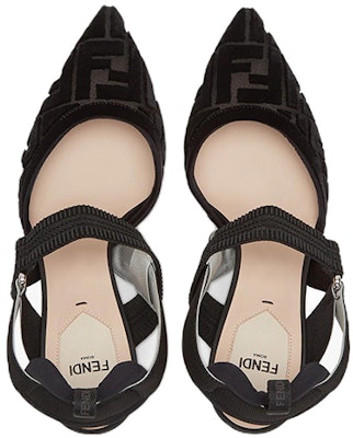 (Women) Fendi Colibri 'Mesh FF Logo Slingback Heels - Black' 8J8194AGEGF0MQ0 Lookbook (Women) Fendi Colibri 'Mesh FF Logo Slingback Heels - Black' 8J8194AGEGF0MQ0