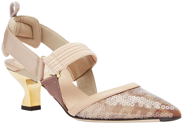 (W) Fendi Colibri ''Rosa Pailletten Stickerei Slingback'' 8J8460AOMEF1MEE Order (W) Fendi Colibri ''Rosa Pailletten Stickerei Slingback'' 8J8460AOMEF1MEE