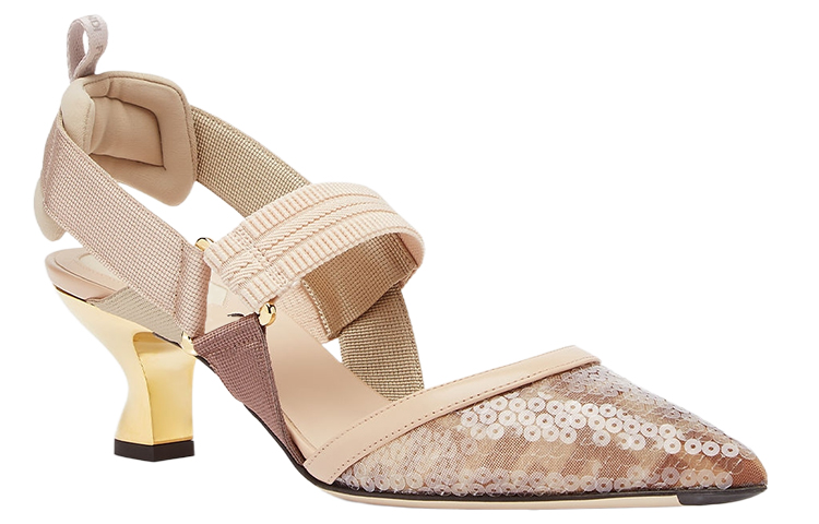 Order (W) Fendi Colibri 'Slingback Bordir Payet Merah Muda' 8J8460AOMEF1MEE