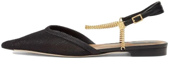 (Women) Fendi Colibri Heels 'Black Logo Mesh Slingback' 8J8447AOMMF0ABB (Women) Fendi Colibri Heels 'Black Logo Mesh Slingback' 8J8447AOMMF0ABB