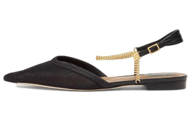 (Women) Fendi Colibri Heels 'Black Logo Mesh Slingback' 8J8447AOMMF0ABB