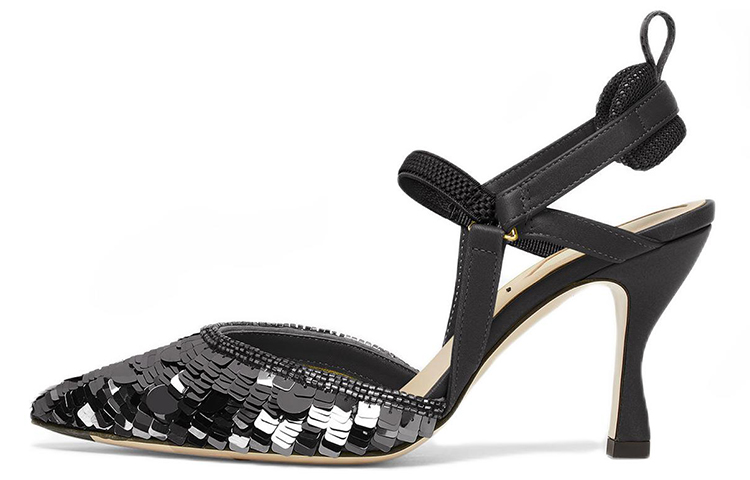 Buy (W) Fendi Colibri Tacchi ''Neri con Paillettes e Cinturino Slingback'' 8J8363ALIWF0MQ0