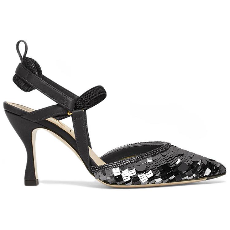 Order (W) Fendi Colibri Tacchi ''Neri con Paillettes e Cinturino Slingback'' 8J8363ALIWF0MQ0