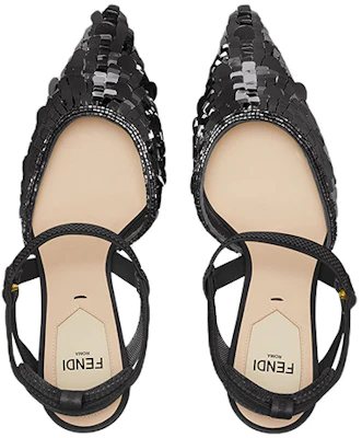 (W) Fendi Colibri Tacchi ''Neri con Paillettes e Cinturino Slingback'' 8J8363ALIWF0MQ0 Shop (W) Fendi Colibri Tacchi ''Neri con Paillettes e Cinturino Slingback'' 8J8363ALIWF0MQ0