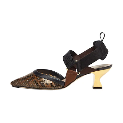 (W) Fendi Colibri High Heels 'Brown Black'