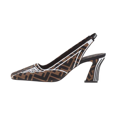 (W) Fendi Colibri High Heels 'Brown Black FF Logo'