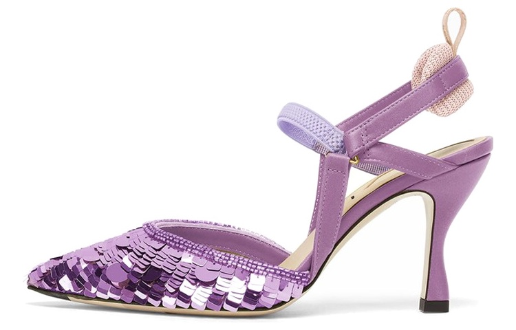 Buy (W) Fendi Colibri Hoge Hakken ''Paarse Pailletten Slingback'' 8J8363ALIWF1JFI