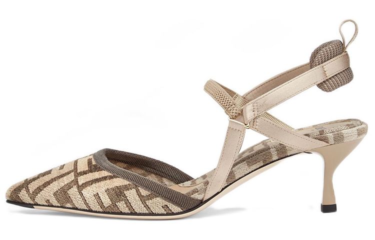 (Women) Fendi Colibri Lite 55 'Chenille Fashion Sandal - Light Brown' 8J8362AKXYF1IEI