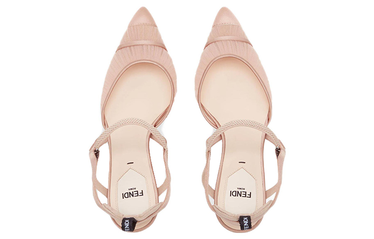 Shop (W) Fendi Colibri Lite 'Sandalias de Tiras en Malla y Satén Rosa' 8J8006AC87F1BP6