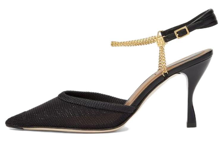 Buy (W) Fendi Colibri Lite Nero 8.5cm ''Mesh Chain Strap Stiletto'' 8J8446AOMMF0ABB