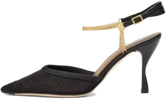 (Women) Fendi Colibri Lite Black 8.5cm 'Mesh Chain Strap Stiletto' 8J8446AOMMF0ABB (Women) Fendi Colibri Lite Black 8.5cm 'Mesh Chain Strap Stiletto' 8J8446AOMMF0ABB