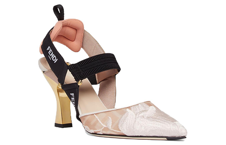 Order (W) Fendi Colibri Pink 'Bordir Bunga Sepatu Slingback' 8J8143AN7HF1KNV