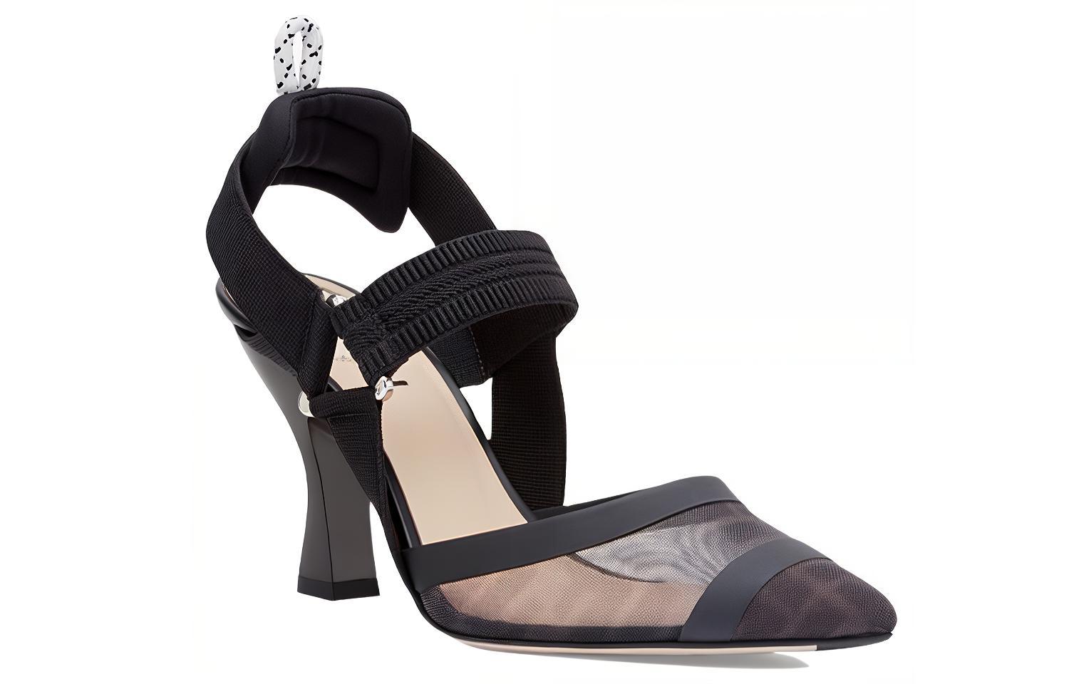Lookbook (W) Fendi Colibri Slingback Talons Hauts ''Noir'' 8J6851A8UGF0MQ0