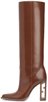 (Women) Fendi Cut High-Top Sneaker 'Brown Leather' 8W834869FF0QB3 (Women) Fendi Cut High-Top Sneaker 'Brown Leather' 8W834869FF0QB3
