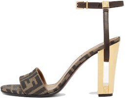 (Women) Fendi Delfina Leather Open-Toe High Heel 'Brown' 8X8442AJZFF1D1C (Women) Fendi Delfina Leather Open-Toe High Heel 'Brown' 8X8442AJZFF1D1C