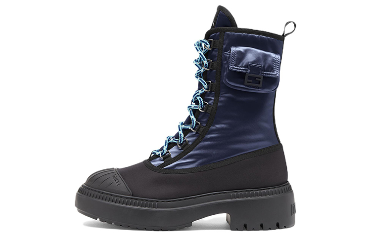 (W) Fendi Domino Fashion Ankle Boot 'Blue Biker Strap'