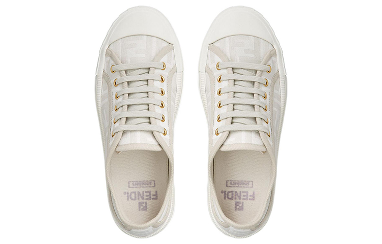 Shop (W) Fendi Domino FF Low Top Blanco 8E8325AJZXF1GQF