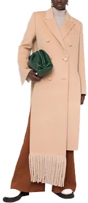 (W) FENDI Mantel Double-Breasted dengan Detail Rumbai Beige FF8814A5HDF1BW7 Buy (W) FENDI Mantel Double-Breasted dengan Detail Rumbai Beige FF8814A5HDF1BW7