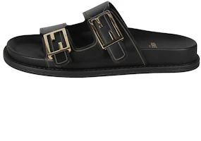 (Women) Fendi Double Strap Flat Sandal 'Black Fashion' 8X8326PPHF0ABB (Women) Fendi Double Strap Flat Sandal 'Black Fashion' 8X8326PPHF0ABB