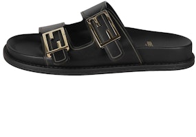 (Women) Fendi Double Strap Flat Sandal 'Black Fashion' 8X8326PPHF0ABB (Women) Fendi Double Strap Flat Sandal 'Black Fashion' 8X8326PPHF0ABB