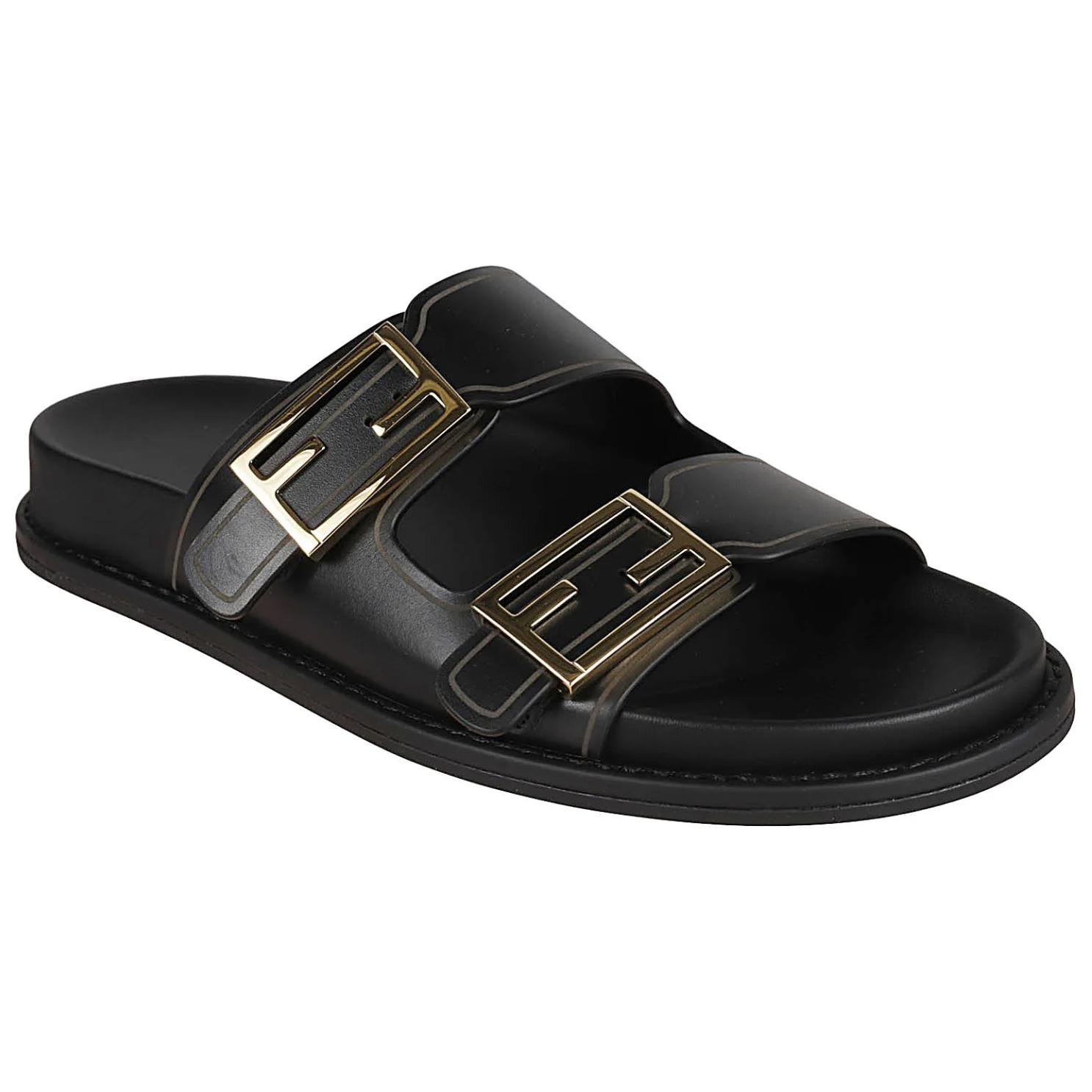 Lookbook (W) Sandal Datar Tali Ganda Fendi 'Mode Hitam' 8X8326PPHF0ABB